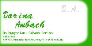 dorina ambach business card